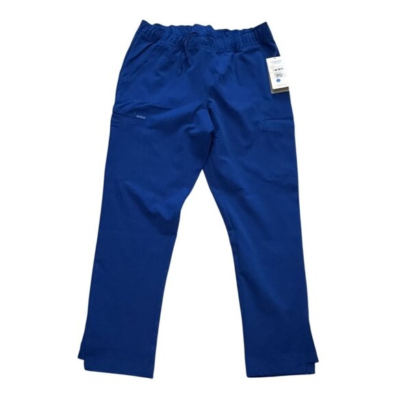 Cherokee Euphoria MidRise Tapered Leg Royal Blue Medical Scrub Pants L NWT - Picture 1 of 7
